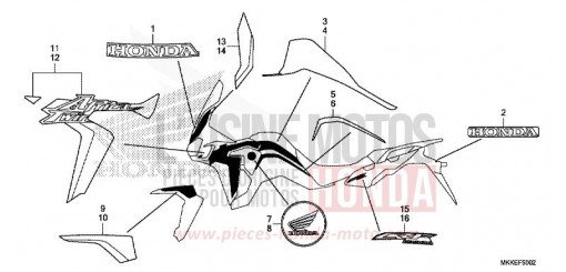 MARKE/STREIFEN (3) CRF1000DK de 2019